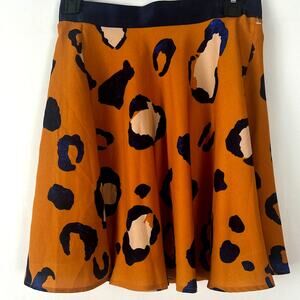 Women's Phillip Lim Skirt, Super Cute Print, Leather Type Navy Waistband, Size 4